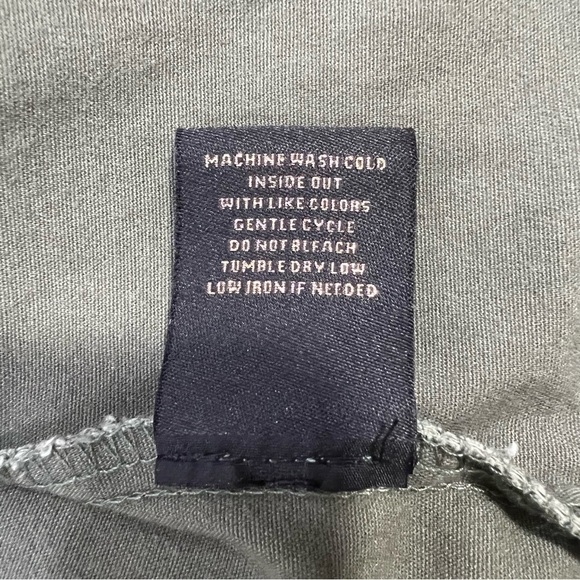 Juniors Size Medium Tinsel Town Army Green Jacket With Sweatshirt Sleeves & Hood - Picture 6 of 8